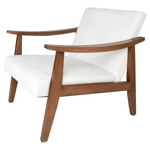 Modern Fletcher Wide Armchair In Teak Wood (Honey Finish) - Wooden Twist UAE