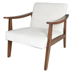 Modern Fletcher Wide Armchair In Teak Wood (Honey Finish) - Wooden Twist UAE