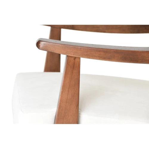 Modern Fletcher Wide Armchair In Teak Wood (Honey Finish) - Wooden Twist UAE