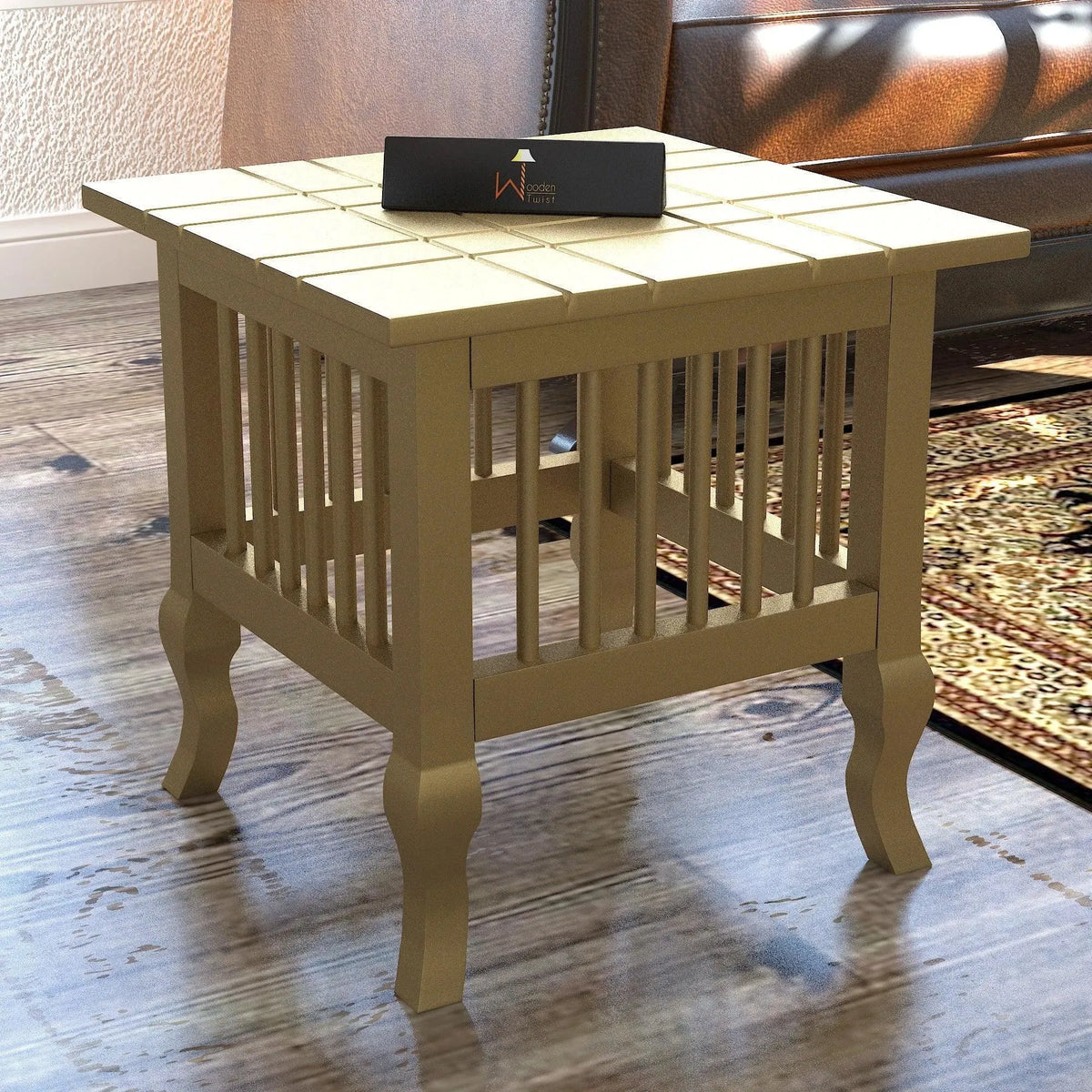 A Beautiful Wooden End Table for Everyday Display