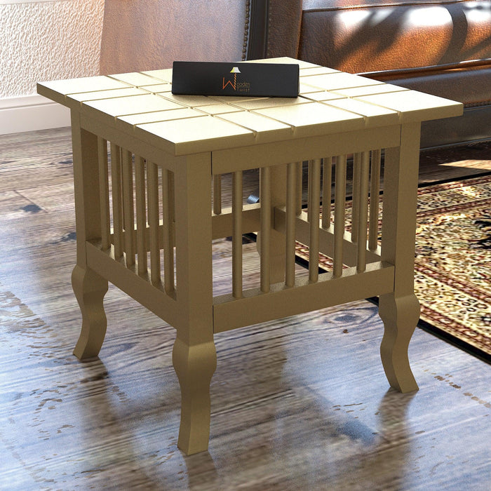 Beautiful Wooden End Table - Wooden Twist UAE