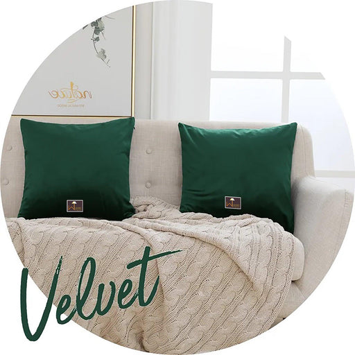 Cushion Cover for Couch, Sofa Bedroom And Home Decor (Green, Set of 2) - Wooden Twist UAE