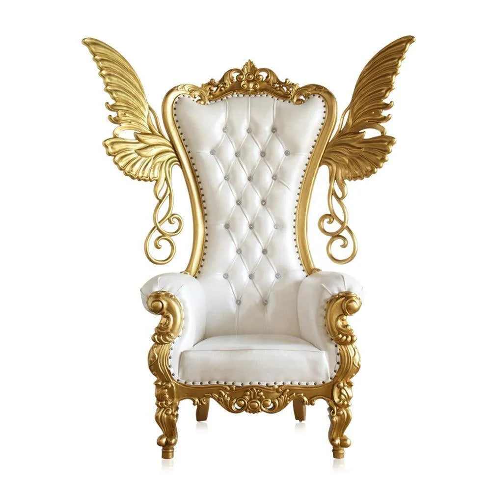 Luxurious High Back Throne Chair with Special WIngs - Wooden Twist UAE