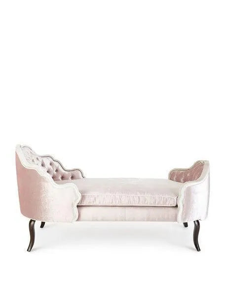 Wooden Twist Dippa Tufted Modern Chaise Lounge ( Pink ) - Wooden Twist UAE