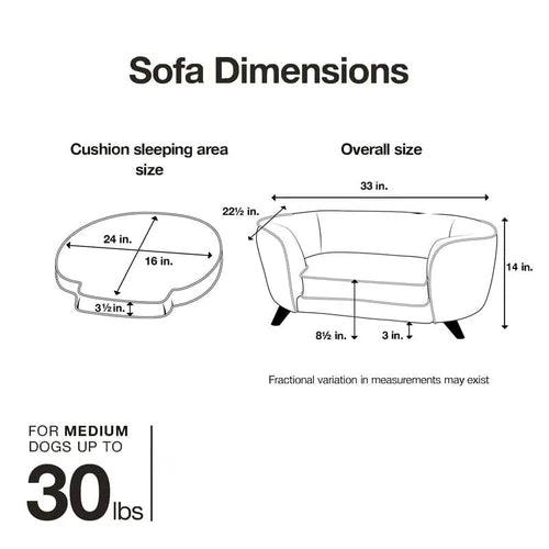 Wooden Handmade Modern Design Heise Dog Sofa (Grey)