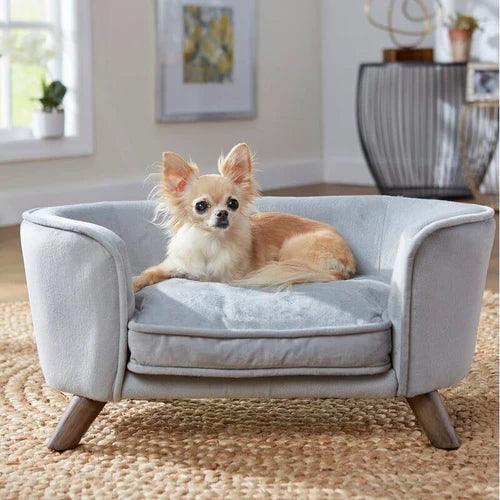 Wooden Handmade Heisler Dog And Baby Sofa (Light Grey)