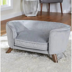 Wooden Handmade Heisler Dog And Baby Sofa (Light Grey) - Wooden Twist UAE
