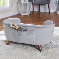 Wooden Handmade Heisler Dog And Baby Sofa (Light Grey) - Wooden Twist UAE