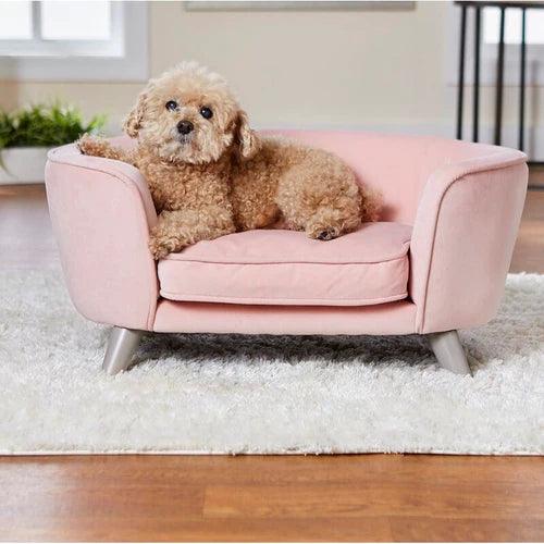 Wooden Handmade Heisler Dog And Baby Sofa ( Pink )