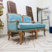 Wooden Bransford Arm Chair (Light Blue, Set of 2) - Wooden Twist UAE