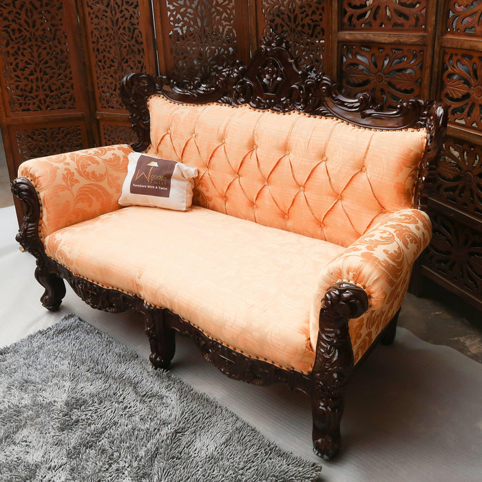 Wooden Boutique French Baroque Style Hand Carved Sofa (2 Seater)