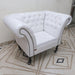 Single Seater Button Tufted Grand Sofa (with 4 Wheels) - Wooden Twist UAE