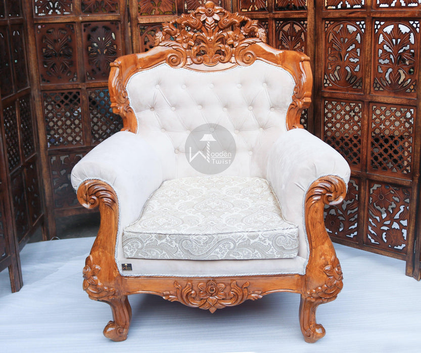 Wooden Standard Sofa Chair Amazing Antique Style Look (Teak Wood)
