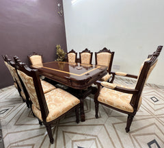 Velký Royal Designer Dining Set (8 Seater) - Wooden Twist UAE