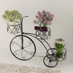 Wooden Twist Garden Cart Planter Stand Tricycle Plant Holder - Ideal for Home, Garden, Patio - Wooden Twist UAE