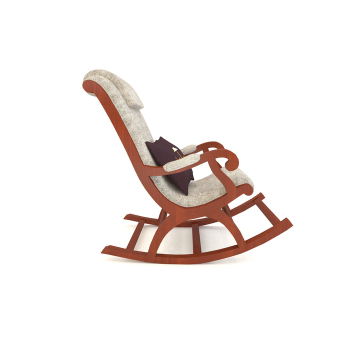 Mecedora Premium Rocking Chair (Jute, Honey Finish)
