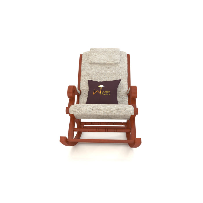 Mecedora Premium Rocking Chair (Jute, Honey Finish)