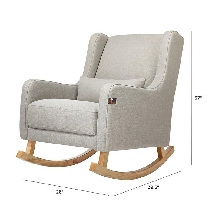 Kai Rocking Chair (Grey) - Wooden Twist UAE