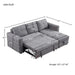 Sectional Sleeper 5 Seater L-Shape Sofa Bed with Comfort Cushion - Wooden Twist UAE