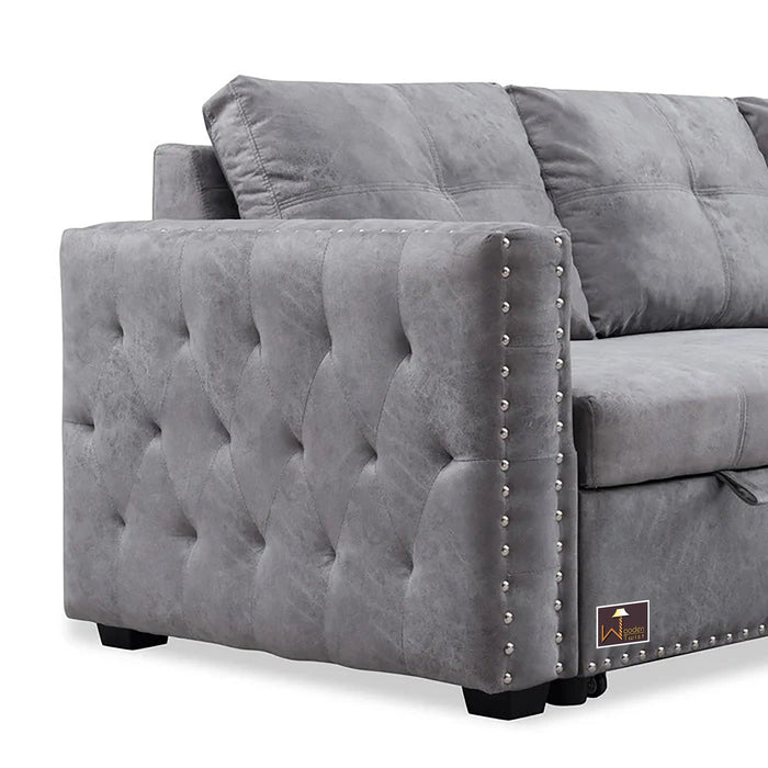 Sectional Sleeper 5 Seater L-Shape Sofa Bed with Comfort Cushion