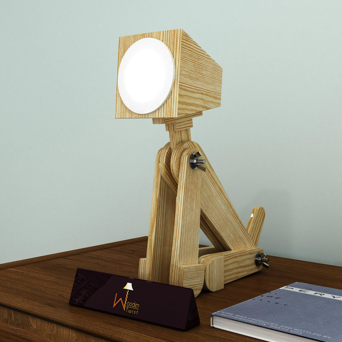 A Wooden Dog Lamp That Feels Like a Companion