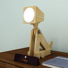 Wooden Dog Shaped LED Lamp (Pinewood) - Wooden Twist UAE