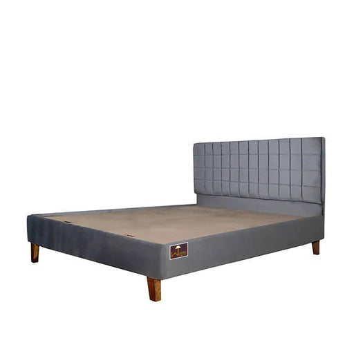 Queen Bed with Upholstered Headboard - Wooden Twist UAE