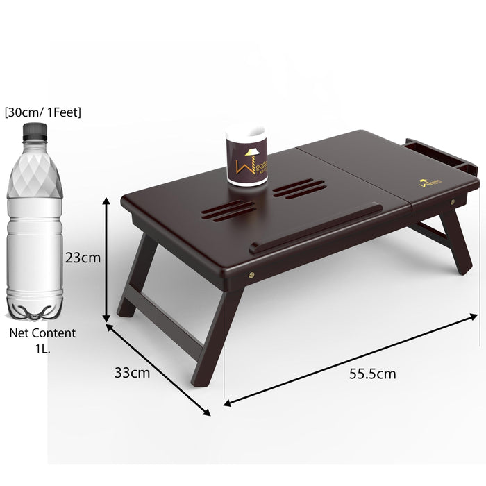 طاولة كمبيوتر محمول خشبية عالية الجودة قابلة للطي طاولة كمبيوتر محمول