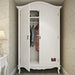 Premium Teak Wood 2 Door Wardrobe (Antique White Finish) - Wooden Twist UAE