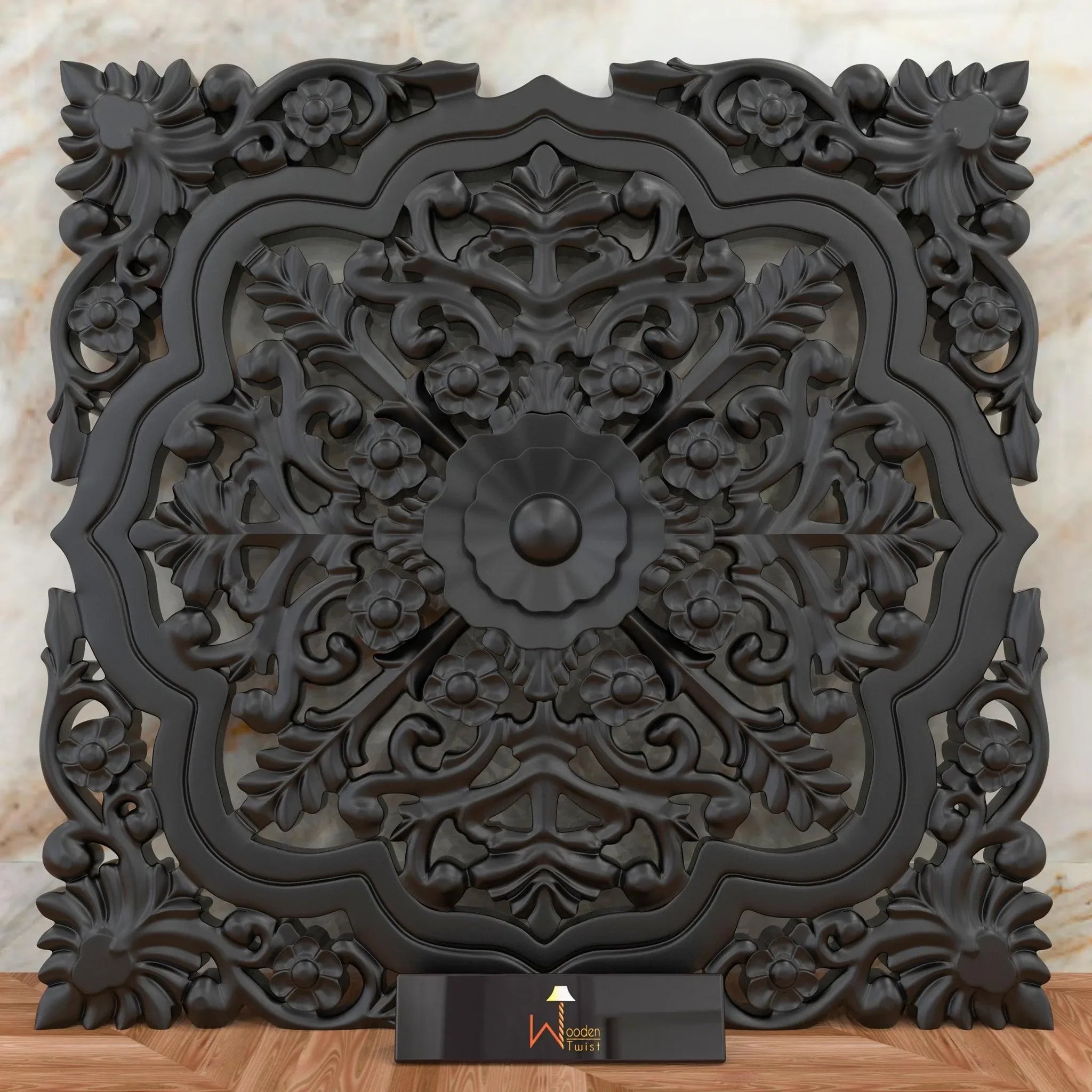 Premium Wooden Hand carved Wall Panel - Wooden Twist UAE
