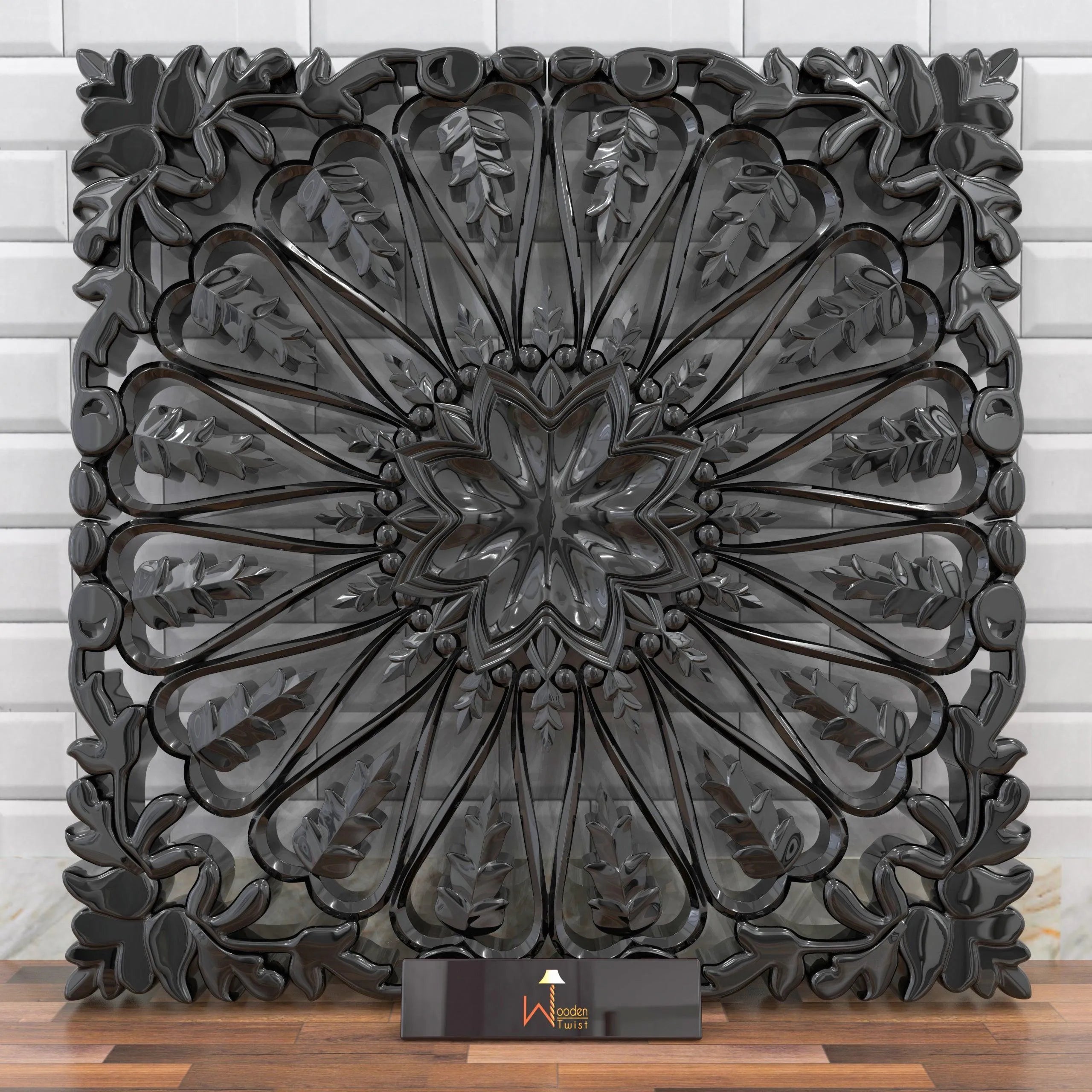 Chic Wood Hand Carved Wall Panel - Wooden Twist UAE