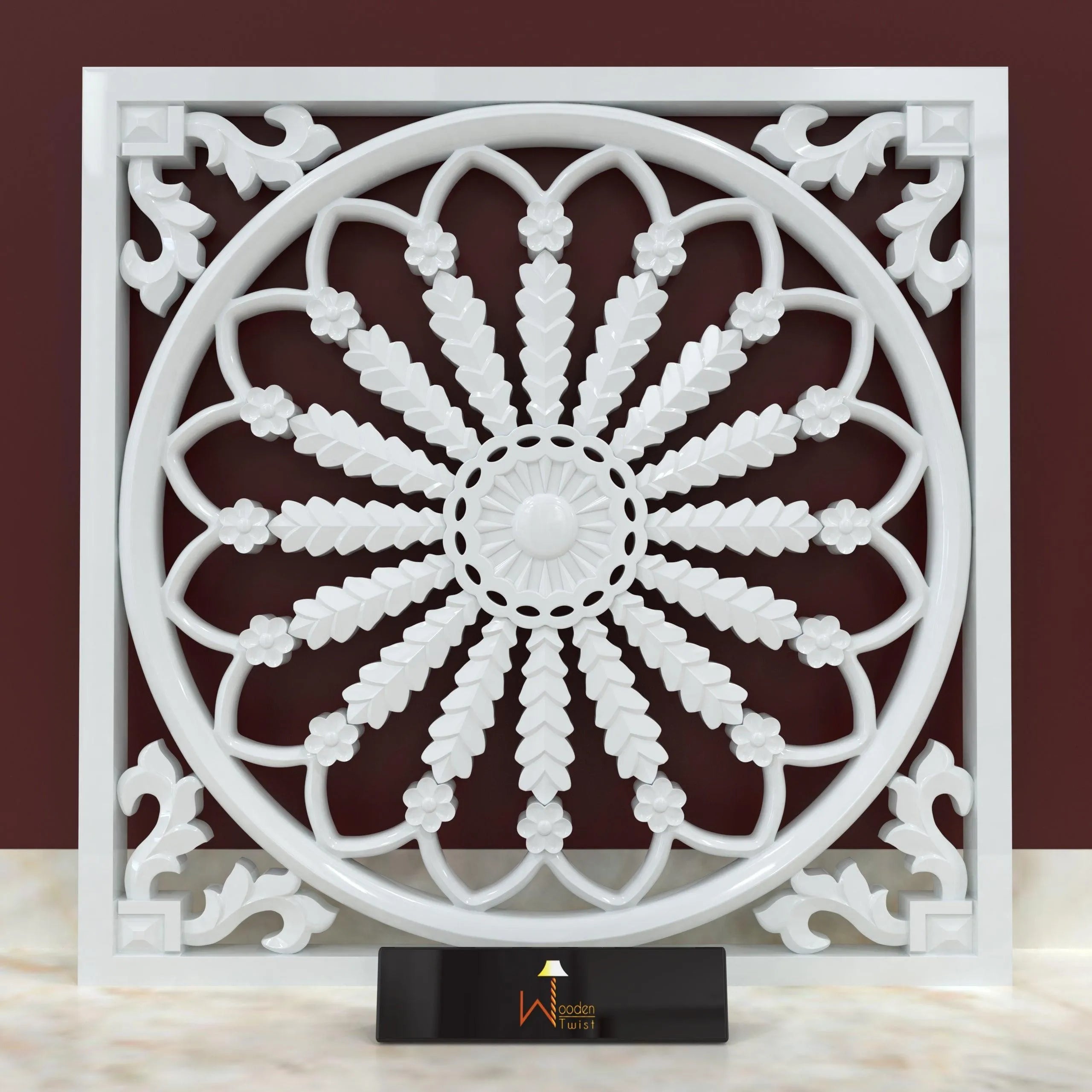 Premium Wood Hand carved Wall Panel - Wooden Twist UAE