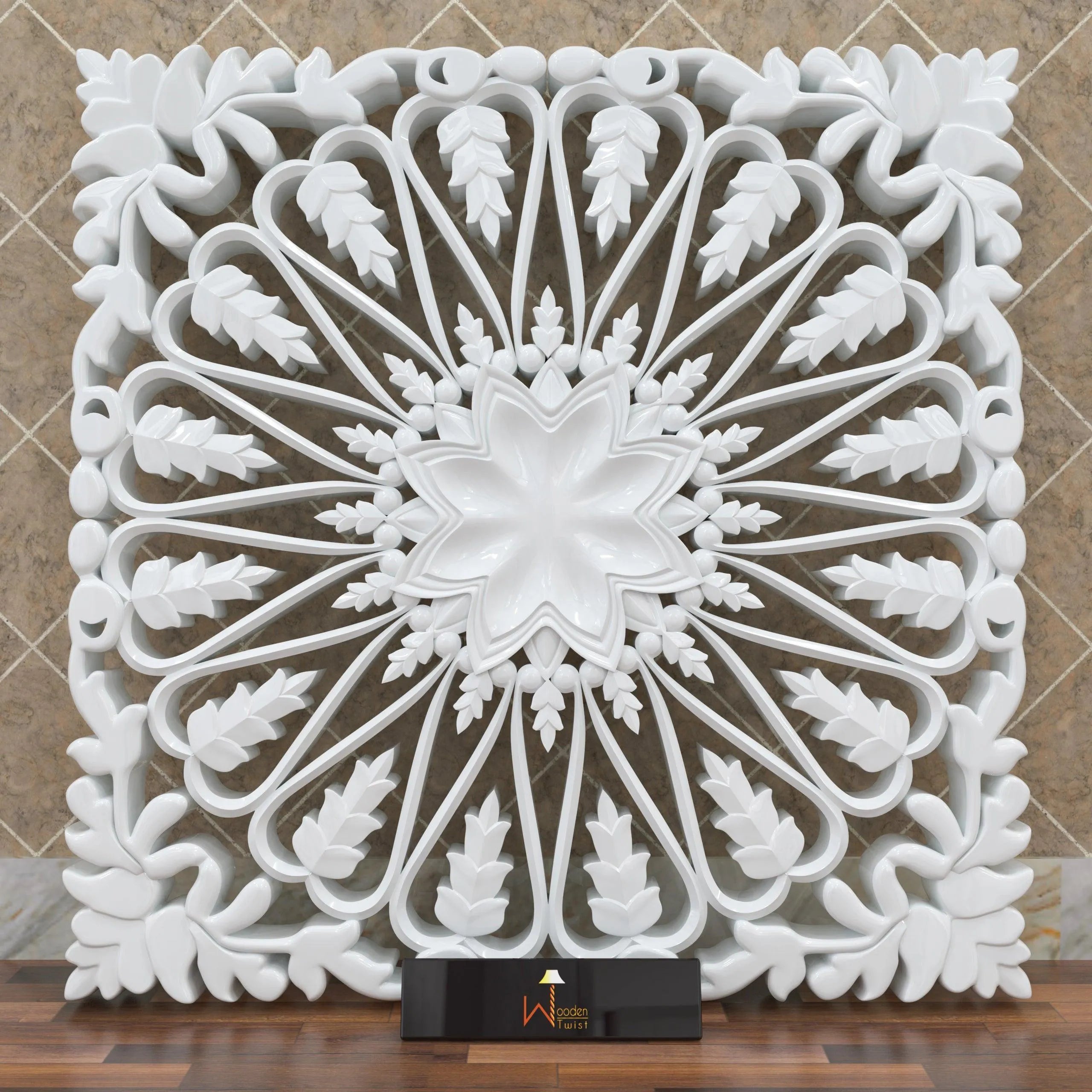 Chic Wood Hand Carved Wall Panel - Wooden Twist UAE