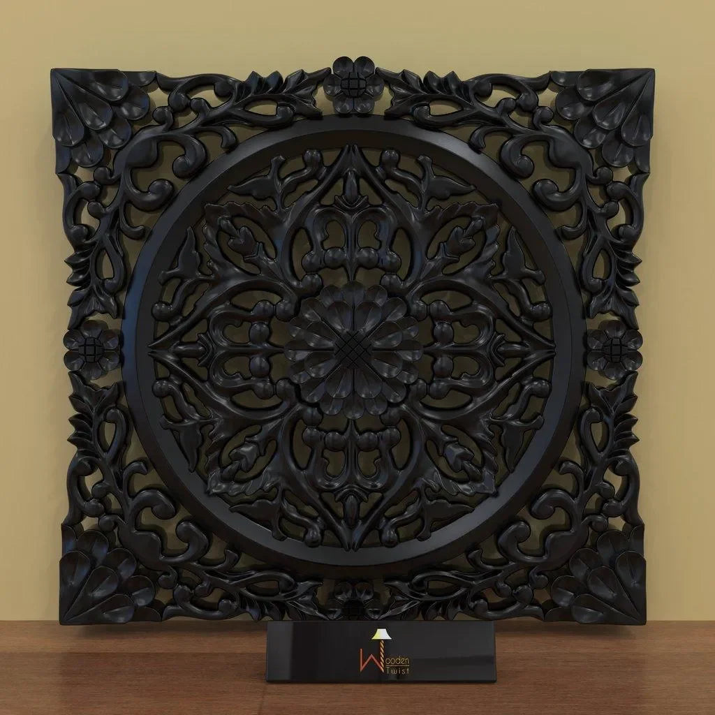 Premium Wooden Decoration Hand Carved Wall Panel (MDF Wood) - Wooden Twist UAE