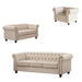 Chesterfield Destro Premium Living Room Sofa Set - WoodenTwist