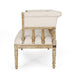 Wooden Flared Arm Loveseat Bench for Living Room Comfort for Backrest (2 Seater, Beige) - Wooden Twist UAE