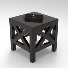 Solid Wood Hand Carved Wooden Square End Table - Wooden Twist UAE