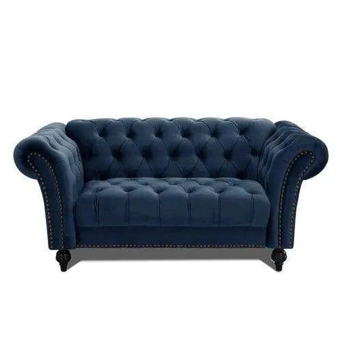 2 seater velvet chesterfield sofa deals