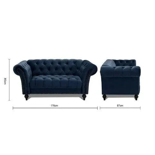 Modern Chesterfield 2 Seater Sofa - Wooden Twist UAE