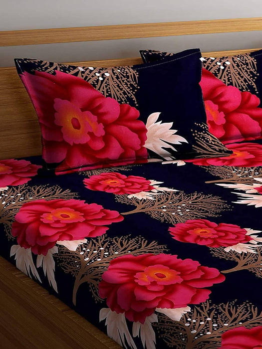 3D Double Bedsheet with 2 Pillow Covers (Multicolor) - Wooden Twist UAE