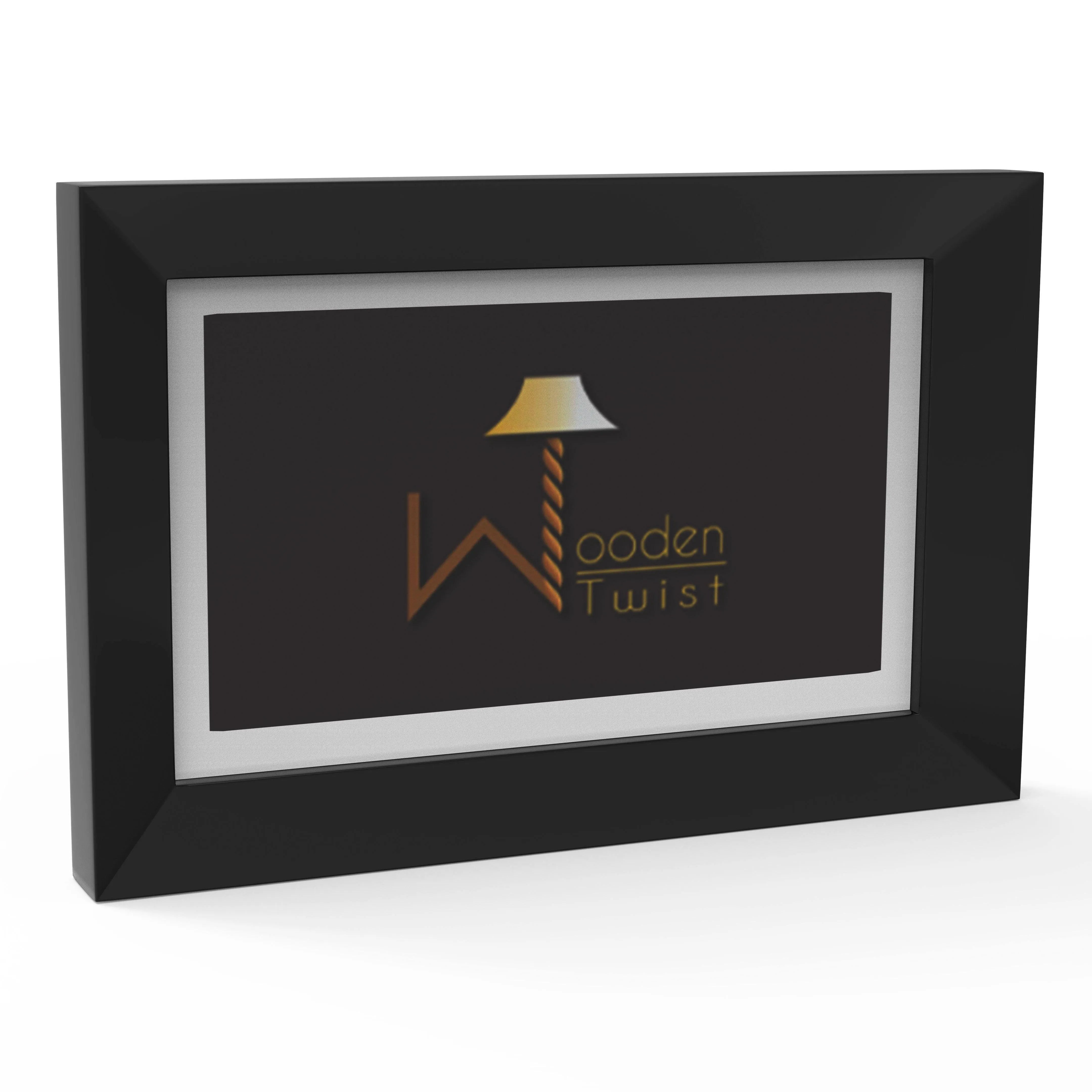 Wooden Photo Frame In Black Finish (8x6 Photo Size) - Wooden Twist UAE