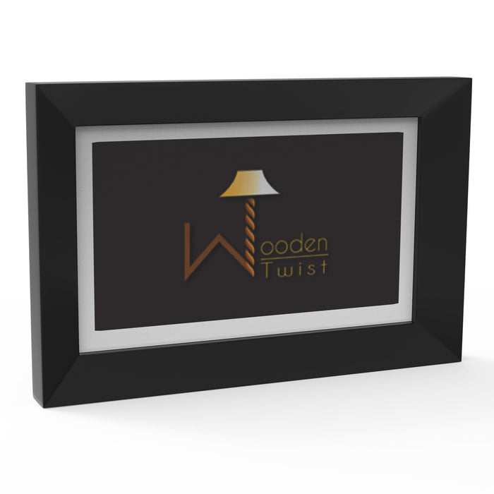 Wooden Photo Frame In Black Finish (8x6 Photo Size)