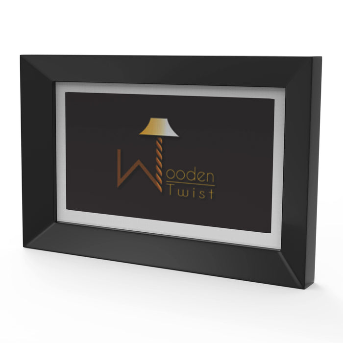 Wooden Photo Frame In Black Finish (8x6 Photo Size)