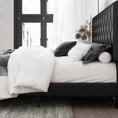 Modern Platform Queen Size Bed - Wooden Twist UAE