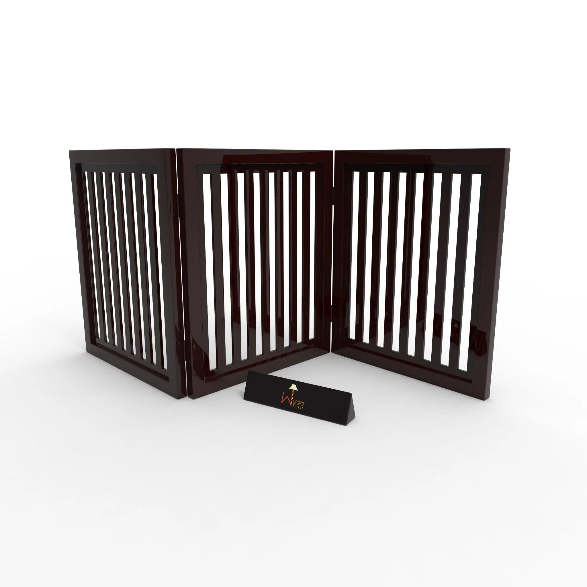 Beautiful Portable Safety Pet Fence Gate Partition For Kids - Wooden Twist UAE