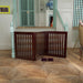 Beautiful Portable Safety Pet Fence Gate Partition For Kids - Wooden Twist UAE