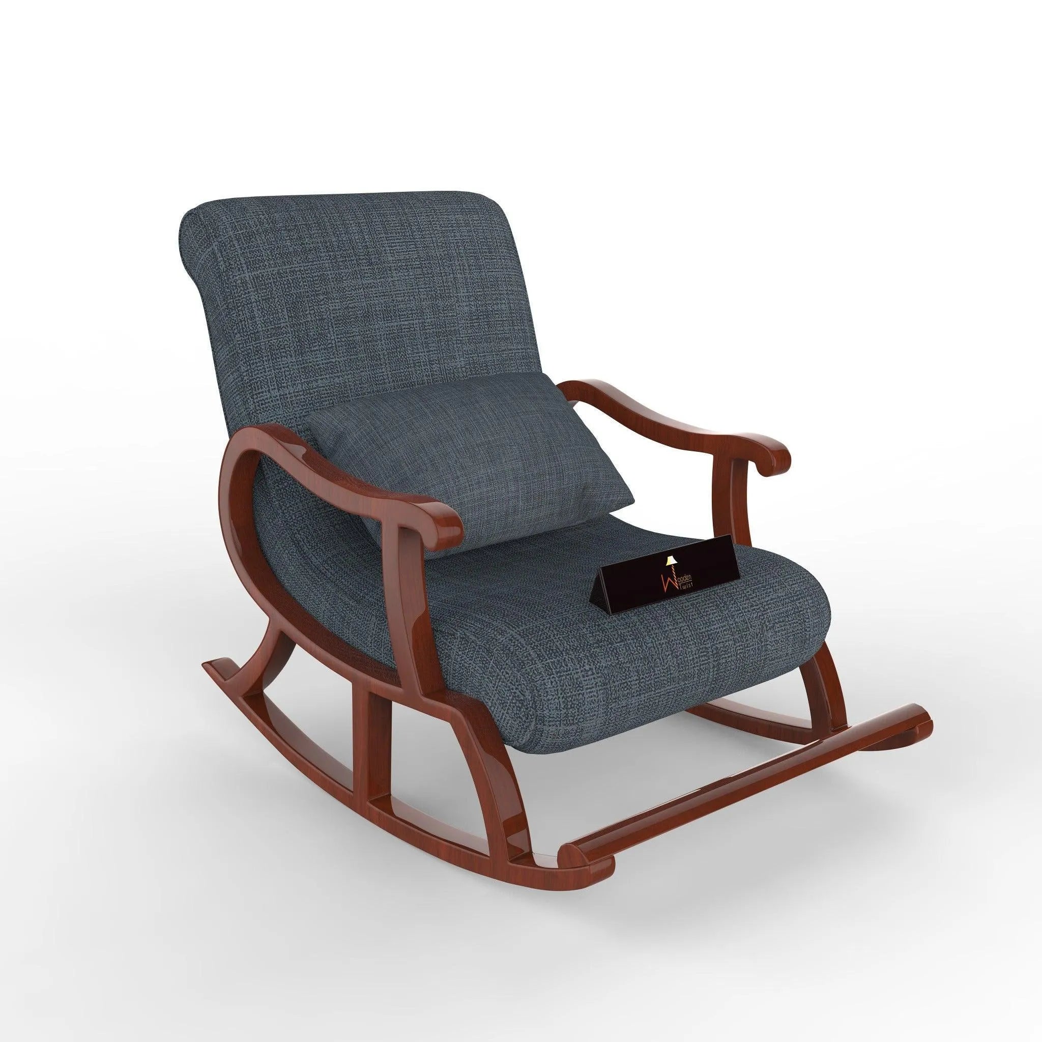 Inglesa Recliner Rocking Chair With Pillow - Wooden Twist UAE