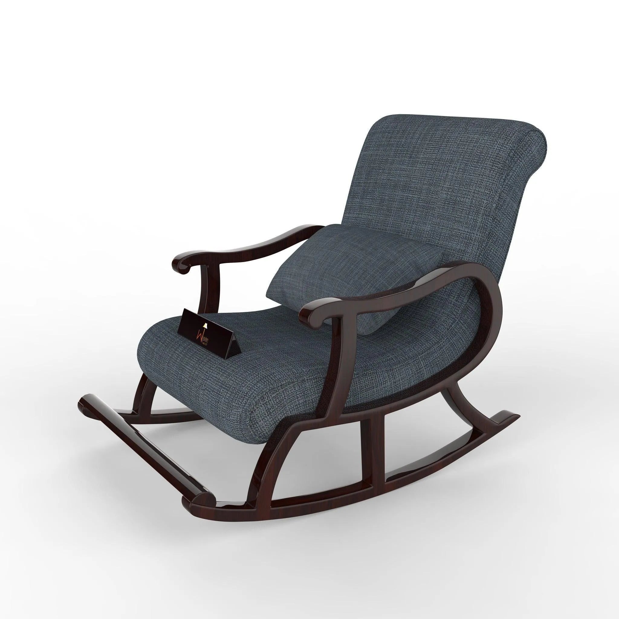 Inglesa Recliner Rocking Chair With Pillow - Wooden Twist UAE