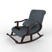 Inglesa Recliner Rocking Chair With Pillow - Wooden Twist UAE