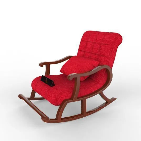 Recliner Rocking Chair In Premium (Red) - Wooden Twist UAE